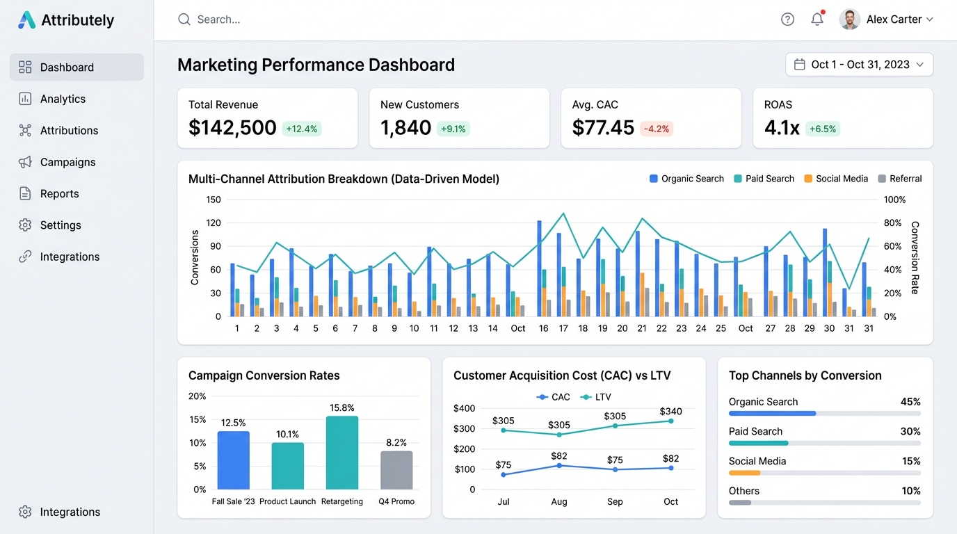 Marketing Agent dashboard preview